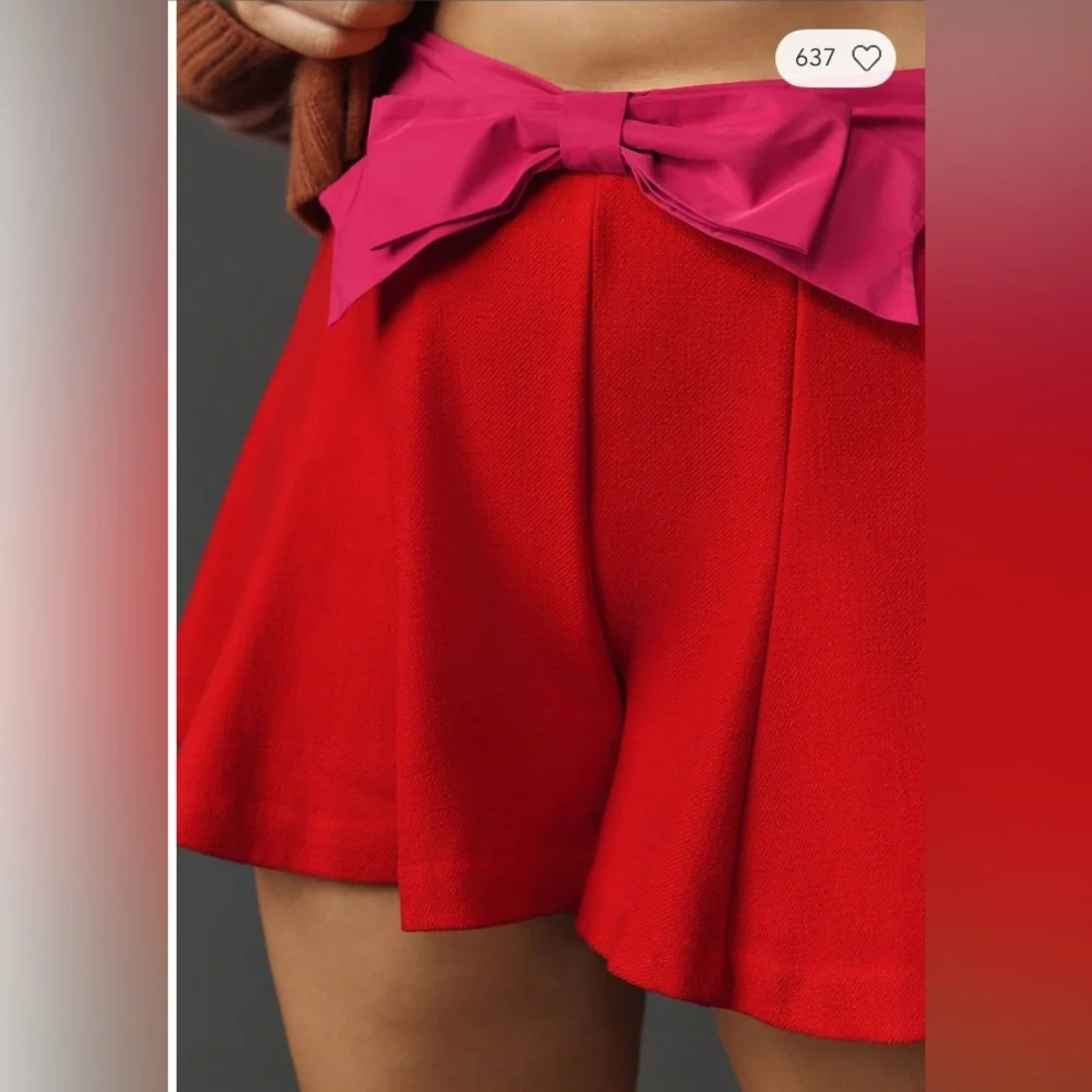 Anthropologie Maeve Paneled Skirty Shorts, US 8 - Picture 6 of 6